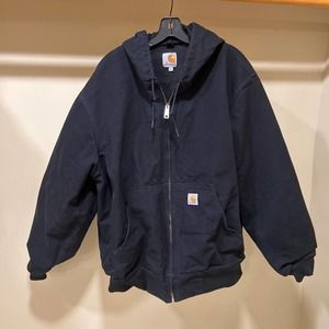 Vintage Made in USA Carhartt Heavy Duty Hooded Quilted Jacket XL